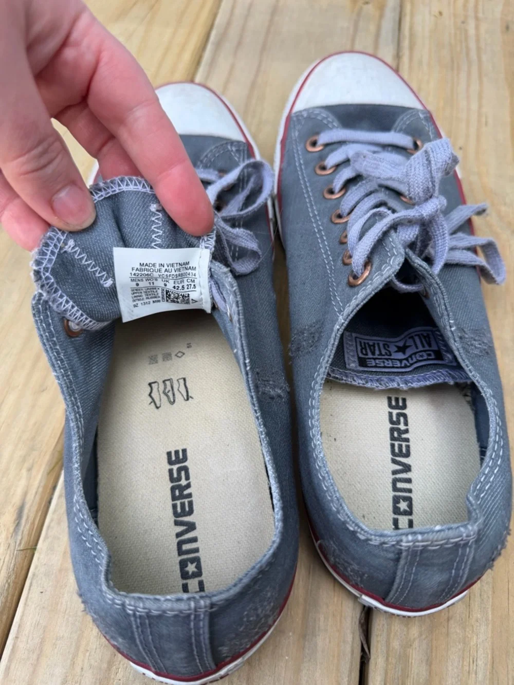 Converse Chuck Taylor All Star Denim Low Shoes Mens 9 women’s 11 - Picture 7 of 8